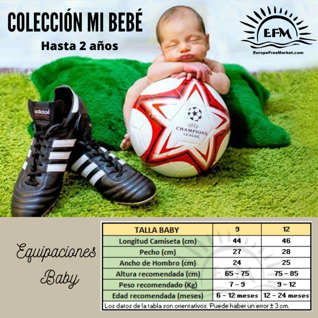 Tallas Equipaciones BABY (1) Guía de tallas body bebe