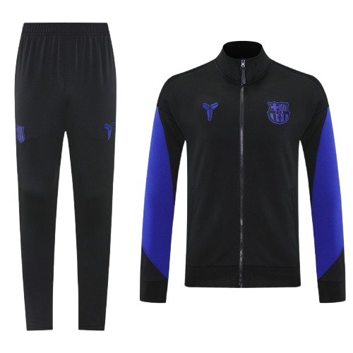 Chandal Barcelona chaqueta cremallera negro azul