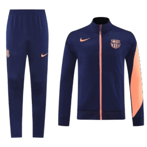 Chandal Barcelona chaqueta cremallera azul naranja