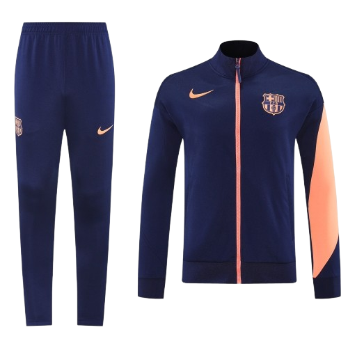 Chandal Barcelona chaqueta cremallera azul naranja